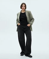 Mango Women's High-Waist Balloon Jeans