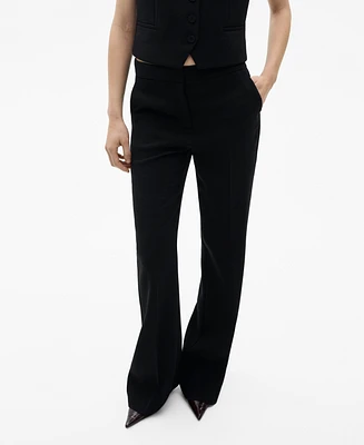 Mango Women's Wide Leg Suit Pants