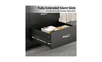 Slickblue 3-Drawer Side Cabinet Bedside Table Nightstand for Bedroom Storage and Stylish Organization