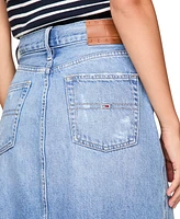 Tommy Jeans Women's Claire Front-Slit Midi Denim Skirt