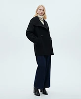 Mango Women's Double-Breasted Wool Coat