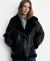 Mango Women's Shearling-Effect Lining Jacket