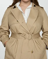 Mango Women's Belted Classic Trench Coat