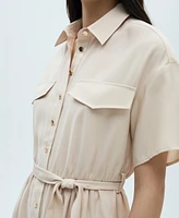 Mango Women's Belt Shirt Dress