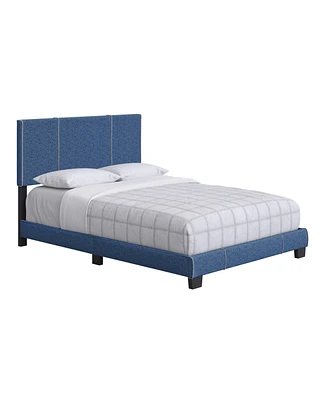 Boyd Sleep Lucelle Upholstered Platform Bed with Headboard, Mattress Foundation with Strong 4 Wood Slat Supports