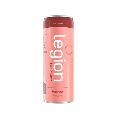 Legion Athletics Energy Drink Natural and Organic Fruit Punch Flavor