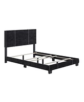 Boyd Sleep Remi Upholstered Platform Bed with Headboard, Mattress Foundation with Strong 4 Wood Slat Supports, Box Spring Required