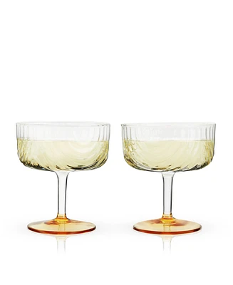 Viski Deco Gatsby Coupes, Set of 2