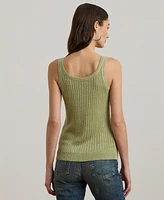 Lauren Ralph Women's Metallic Rib-Knit Sweater Tank Top