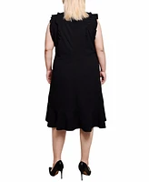 Ny Collection Plus Flutter Sleeve Scuba Dress