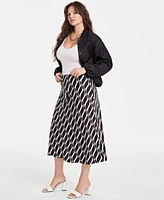 On 34th Women's Printed Midi Slip Skirt, Exclusively at Macy's