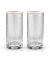 Viski Meridian Highball Glasses, Set of 2