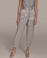 Donna Karan New York Women's Belted Satin Cargo Pants