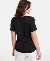 On 34th Women's Hi-Low Square Hem Tee, Exclusively at Macys'