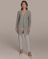 Donna Karan New York Women's Metallic Open-Weave Cardigan