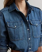 Lauren Ralph Women's Relaxed-Fit Denim Shirt