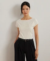 Lauren Ralph Lauren Women's Embroidered Jersey Tee