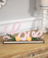 Northlight "Love" with Flowers Wooden Valentine's Day Sign, 11.25"