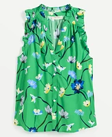 On 34th Women's Ruffled V-Neck Sleeveless Top, Exclusively at Macy's