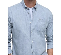 Barbour Men's Nelson Linen Tailored-Fit Solid Button-Down Shirt