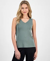 Anne Klein Women's Fine-Rib V-Neck Tank