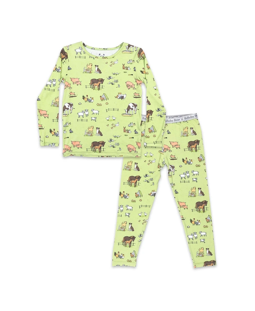 Bellabu Bear Unisex Kids Fall Vibes Set of 2 Piece Pajamas