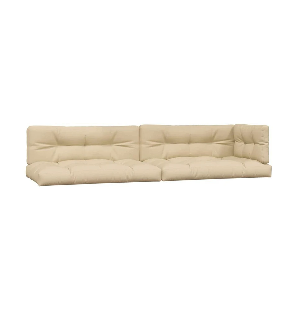 vidaXL Pallet Cushions 5 pcs Beige Fabric