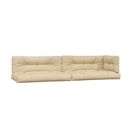 vidaXL Pallet Cushions 5 pcs Beige Fabric