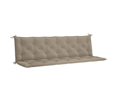 Garden Bench Cushion Taupe 78.7"x(19.7"+19.7")x2.8" Oxford Fabric