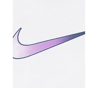 Nike Little Girls Swoosh Motion Graphic Boxy Crewneck T-Shirt