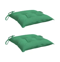 vidaXL Chair Cushions 2 pcs Green 15.7"x15.7"x2.8" Oxford Fabric