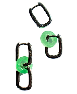 seree Della - Convertible link jade earrings