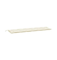vidaXL Garden Bench Cushion Cream White 78.7"x19.7"x2.8" Oxford Fabric