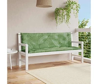 Garden Bench Cushions 2pcs Leaf Pattern 59.1"x19.7"x2.8" Fabric