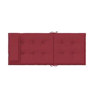 Highback Chair Cushions 6 pcs Wine Red Oxford Fabric