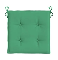 vidaXL Garden Chair Cushions 6 pcs Green 15.7"x15.7"x1.2" Oxford Fabric