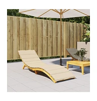Sun Lounger Cushion Beige 78.7"x27.6"x1.2" Fabric