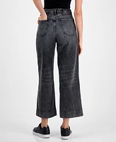Hugo Women's High-Rise Cropped Wide-Leg Jeans
