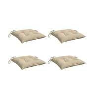 Chair Cushions 4 pcs Beige 19.7"x19.7"x2.8" Oxford Fabric