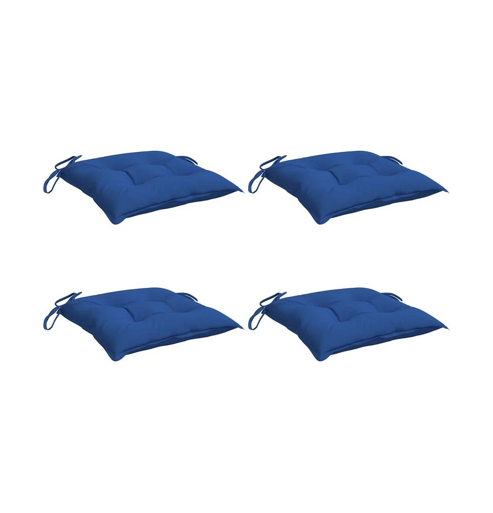 Chair Cushions 4 pcs Blue 19.7"x19.7"x2.8" Oxford Fabric