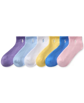 Polo Ralph Lauren Little & Big Girls Sport Quarter Socks, 6-Pack