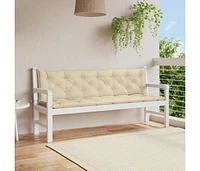 Garden Bench Cushion Beige 78.7"x(19.7"+19.7")x2.8" Oxford Fabric