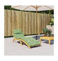 Sun Lounger Cushion Leaf Pattern Oxford Fabric