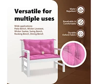 Garden Bench Cushions 2pcs Pink 39.4"x19.7"x2.8" Fabric