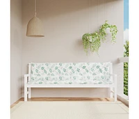 Garden Bench Cushions 2pcs Leaf Pattern 78.7"x19.7"x2.8" Fabric