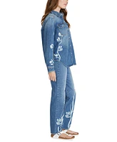 Driftwood Women's Lana Denim Shirt X Phantom Flowers