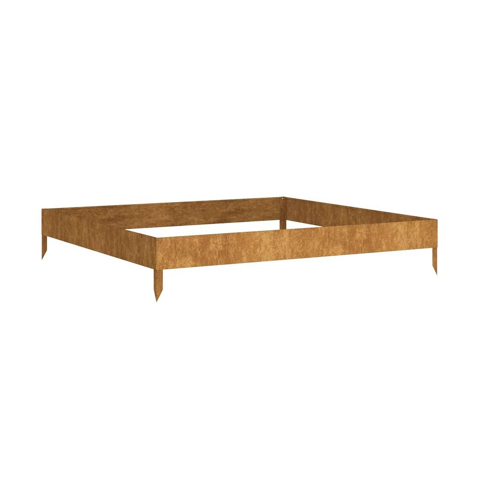 vidaXL Garden Raised Bed 39.4"x39.4"x7.3" Corten Steel