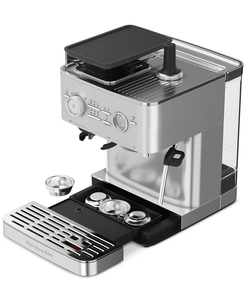 KitchenAid Semi Automatic Espresso Machine with Burr Grinder, KES6551