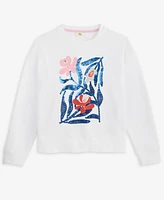 Epic Threads Little & Big Girls Sequined Floral Sweatshirt, Exclusively at Macy's