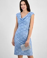 Connected Sequined Lace Sheath Dress